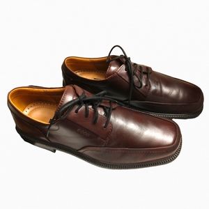 ECCO Holton apron toe oxford lace-up dress shoes chocolate brown mens size 8